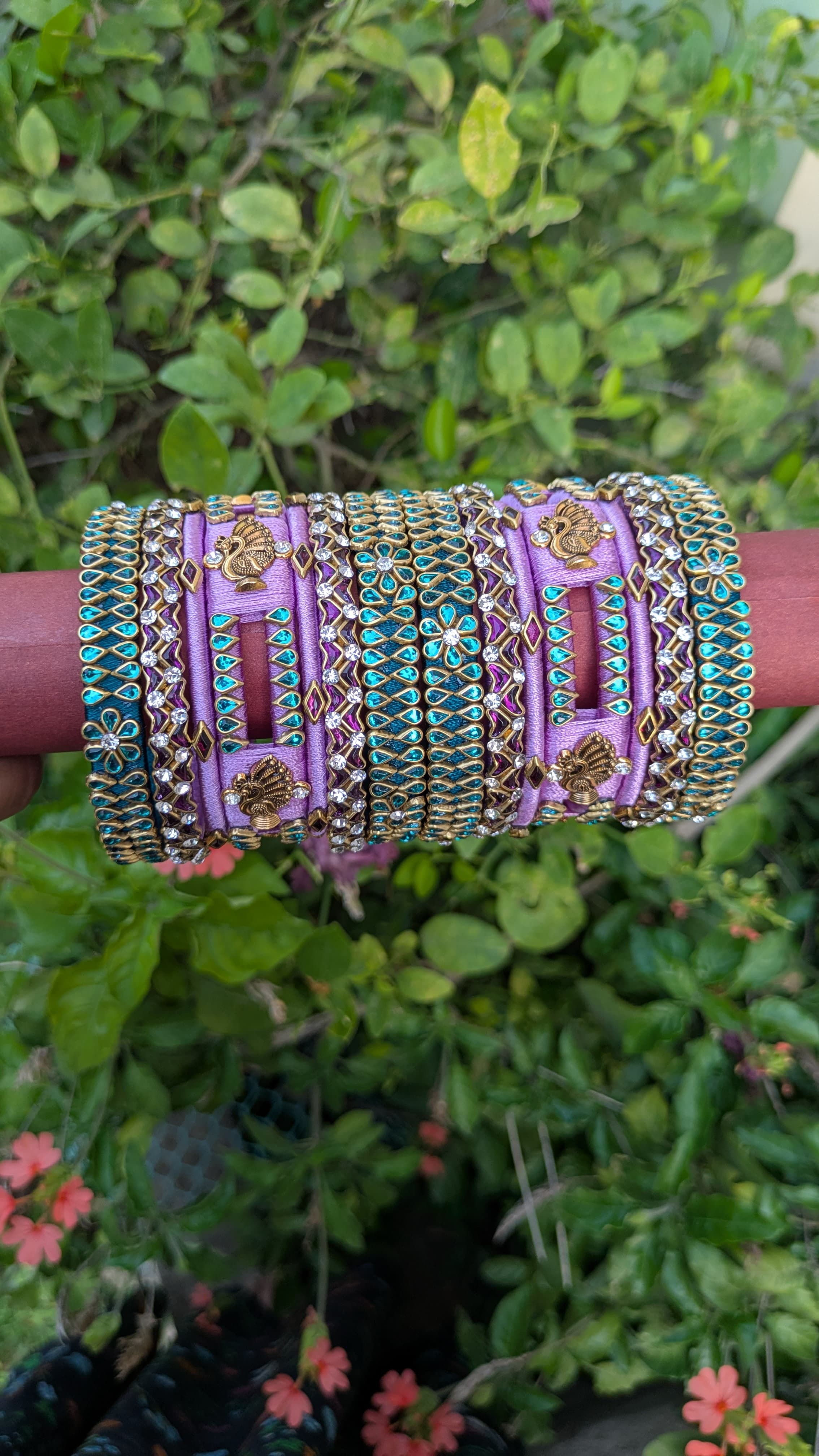 Purple and Teal Bangles